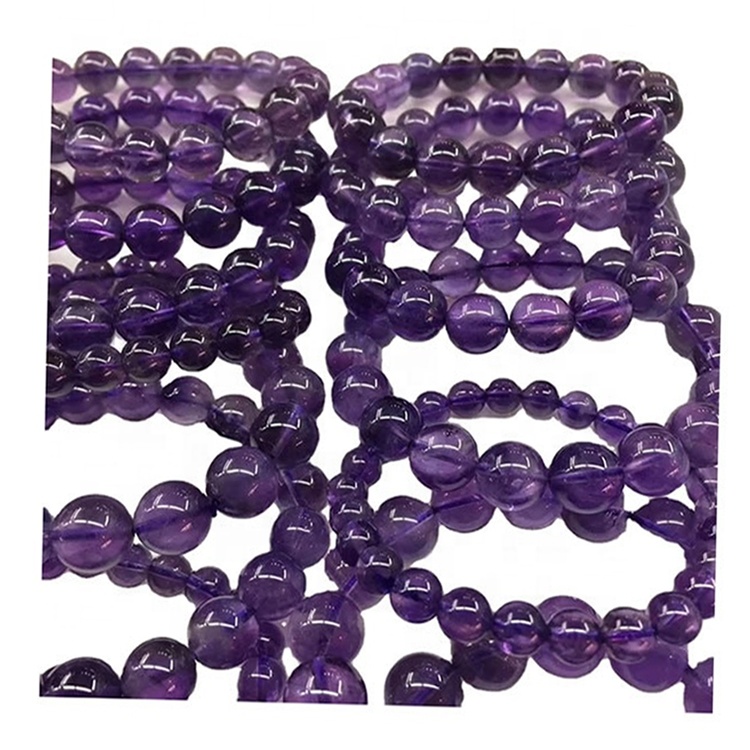 Természetes ametiszt gyöngyök karkötő valódi kő karkötők 30