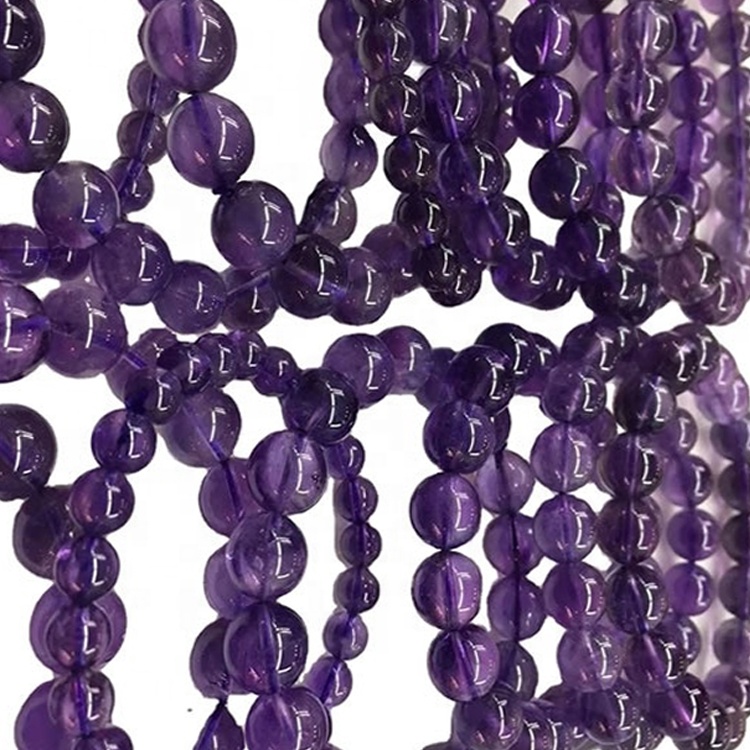 Természetes ametiszt gyöngyök karkötő valódi kő karkötők 34