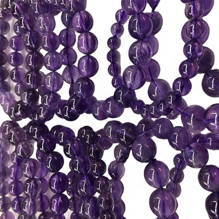 Természetes ametiszt gyöngyök karkötő valódi kő karkötők 38