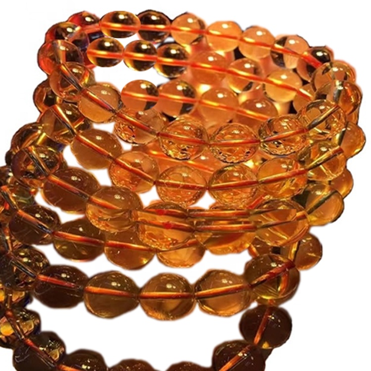 फॅशन आकर्षण बांगड्या नवीनतम डिझाइन कपडे घाला 6 मिमी 7.5 इंच सायट्रिन गमस्टोन ब्रेसलेट 11