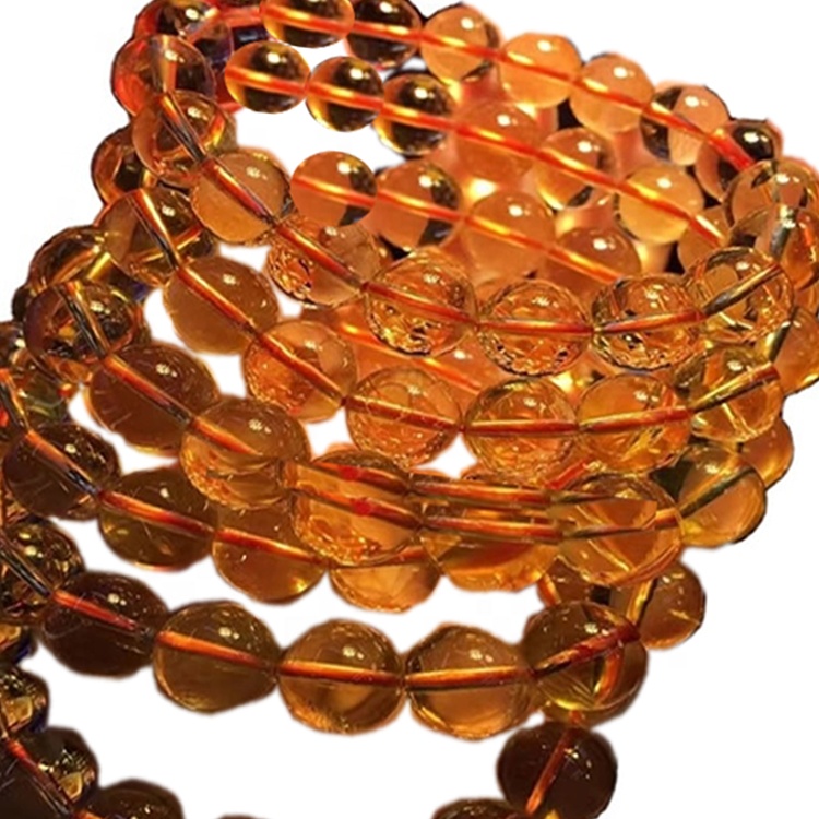 फॅशन आकर्षण बांगड्या नवीनतम डिझाइन कपडे घाला 6 मिमी 7.5 इंच सायट्रिन गमस्टोन ब्रेसलेट 15