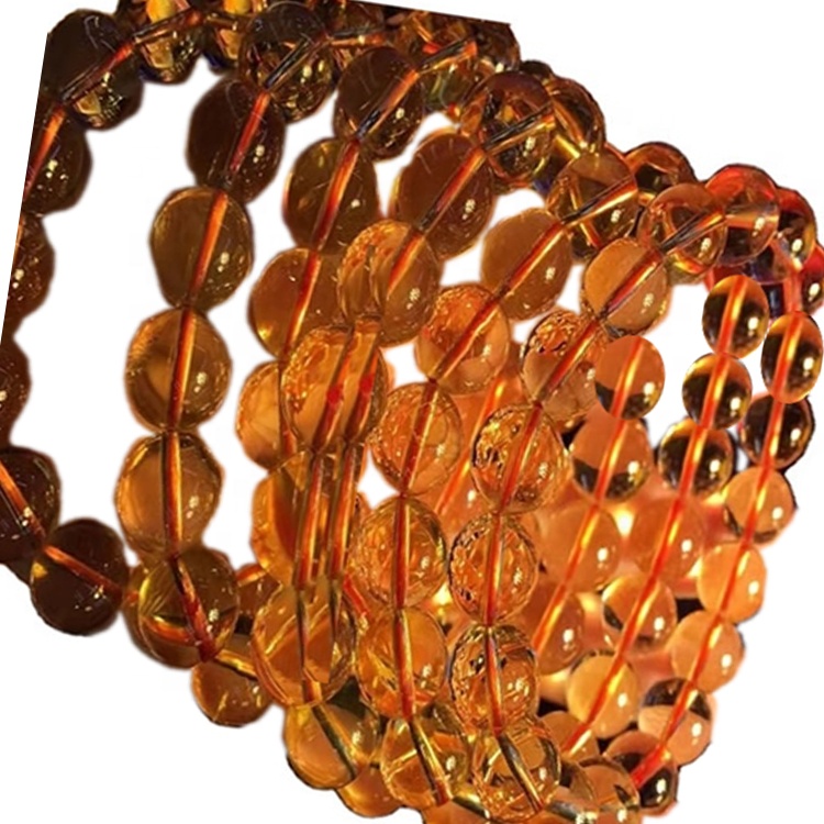 फॅशन आकर्षण बांगड्या नवीनतम डिझाइन कपडे घाला 6 मिमी 7.5 इंच सायट्रिन गमस्टोन ब्रेसलेट 13