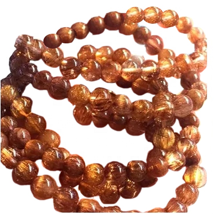 ಚಾಯ್ಸ್ ಕಾಪರ್ ಡುಟಿಲೇಟೆಡ್ ಸ್ಫಟಿಕ ಬ್ರೇಸ್ಲೆಟ್ ಜಿವೆಲ್ಲರಿಗಾಗಿ ನೈಸರ್ಗಿಕ ಸಿಟ್ರಿನ್ ಮಣಿಗಳು ವಿವಿಧ ಗಾತ್ರವನ್ನು ಸುತ್ತುತ್ತವೆ 30