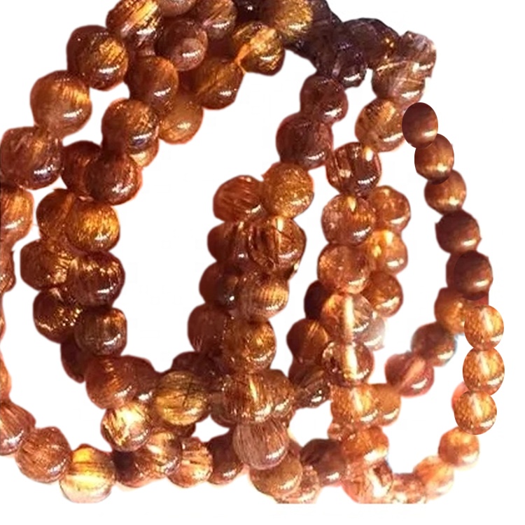 ಚಾಯ್ಸ್ ಕಾಪರ್ ಡುಟಿಲೇಟೆಡ್ ಸ್ಫಟಿಕ ಬ್ರೇಸ್ಲೆಟ್ ಜಿವೆಲ್ಲರಿಗಾಗಿ ನೈಸರ್ಗಿಕ ಸಿಟ್ರಿನ್ ಮಣಿಗಳು ವಿವಿಧ ಗಾತ್ರವನ್ನು ಸುತ್ತುತ್ತವೆ 32