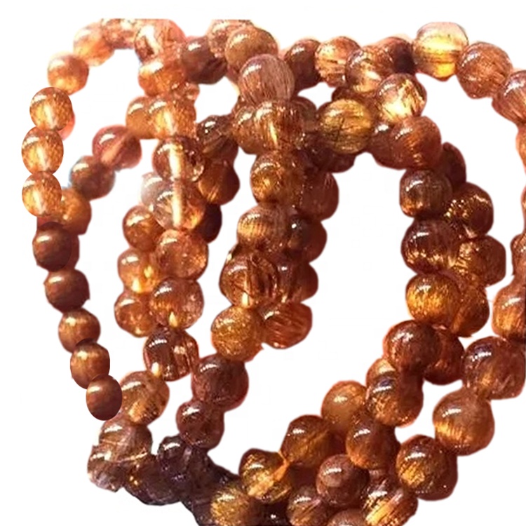 ಚಾಯ್ಸ್ ಕಾಪರ್ ಡುಟಿಲೇಟೆಡ್ ಸ್ಫಟಿಕ ಬ್ರೇಸ್ಲೆಟ್ ಜಿವೆಲ್ಲರಿಗಾಗಿ ನೈಸರ್ಗಿಕ ಸಿಟ್ರಿನ್ ಮಣಿಗಳು ವಿವಿಧ ಗಾತ್ರವನ್ನು ಸುತ್ತುತ್ತವೆ 36