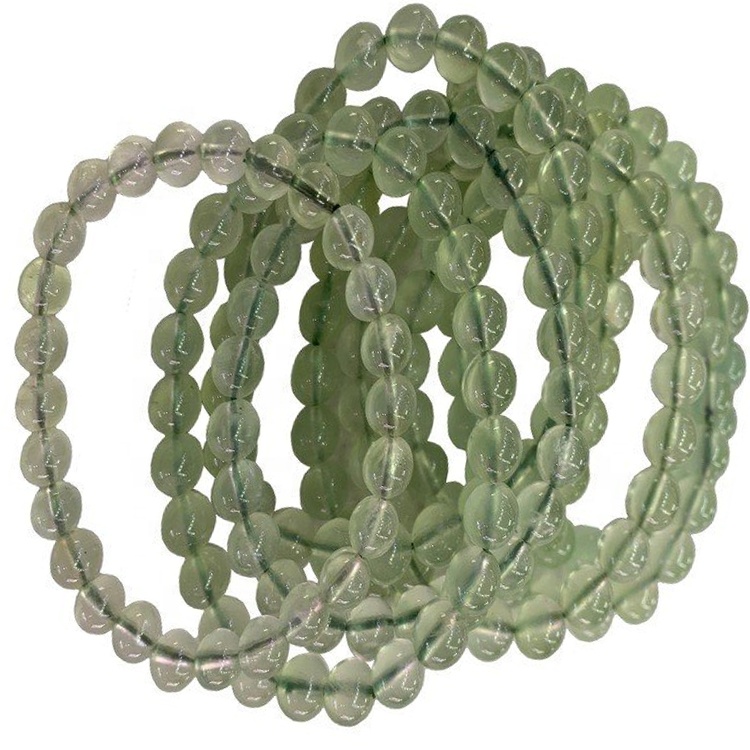 4mm 6mm 8mm 10mm Cuentas naturales redondas naturales cuerdas de piedras preciosas de prehnita 33