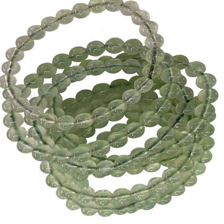 4mm 6mm 8mm 10mm Cuentas naturales redondas naturales cuerdas de piedras preciosas de prehnita 35