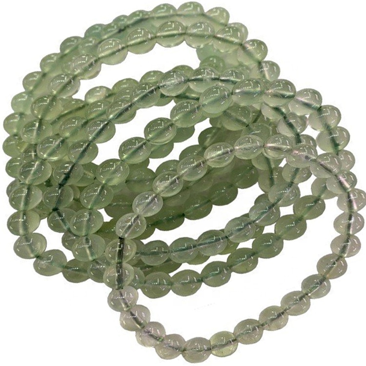 4mm 6mm 8mm 10mm Cuentas naturales redondas naturales cuerdas de piedras preciosas de prehnita 39