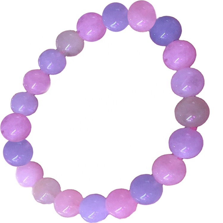 Top Grade Morganite Premium Gemstone Round Beads Alongamento Pulseira Multi Morganite Frisado Frisado Bracelete Planície Pedra Gemstone 27