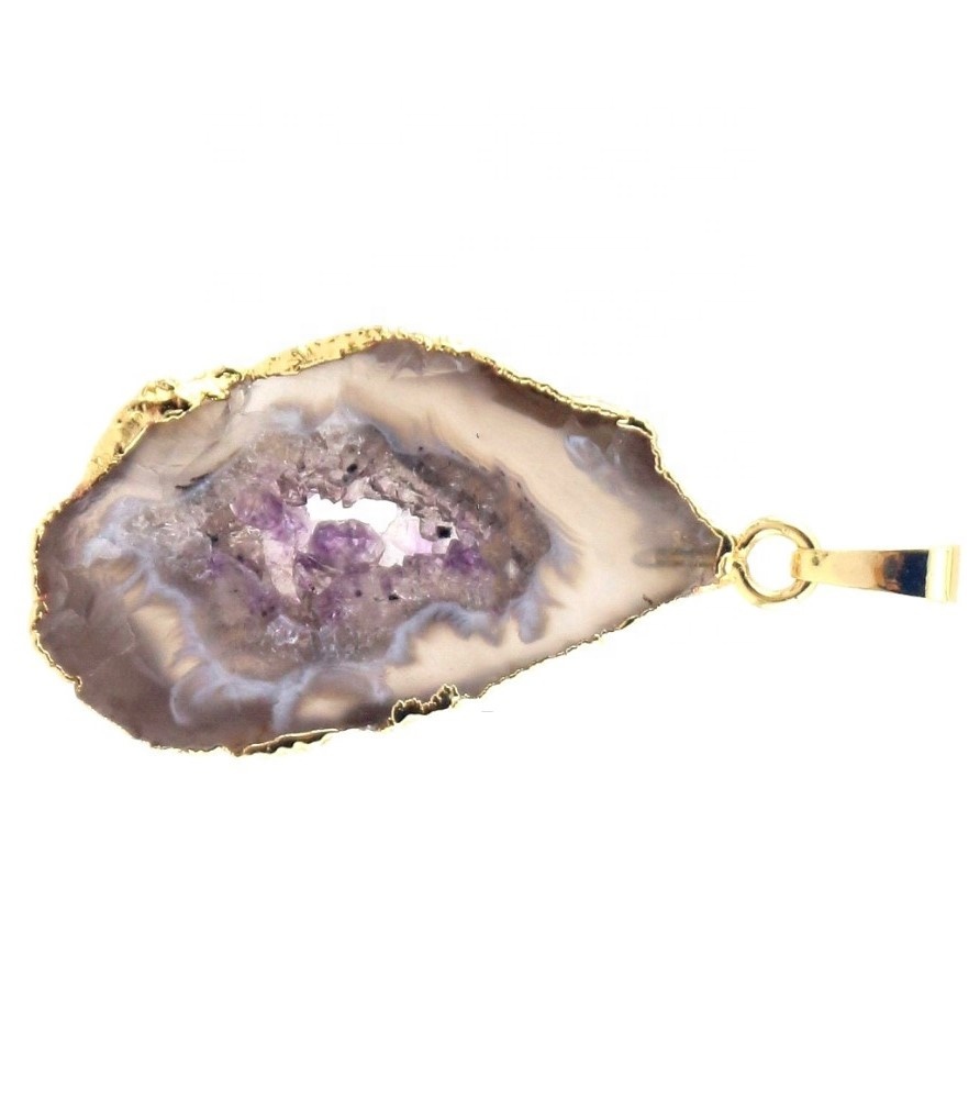 天然染料德魯齊石吊墜混合彩色醉酒吊墜珠寶項鍊DIY 9