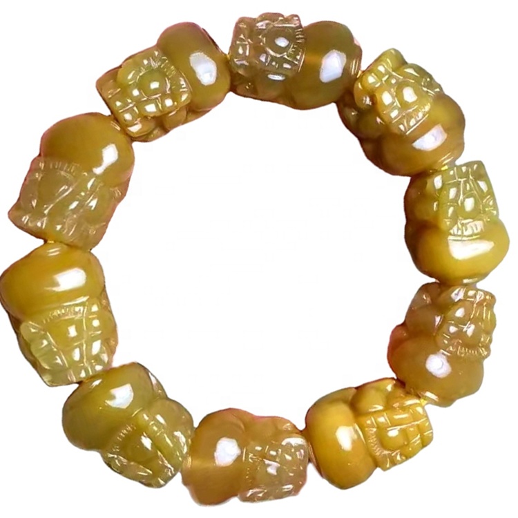 Pulsera de PI XIU tallada en piedra preciosa citrina tallada Pulsera de PI XIU 25