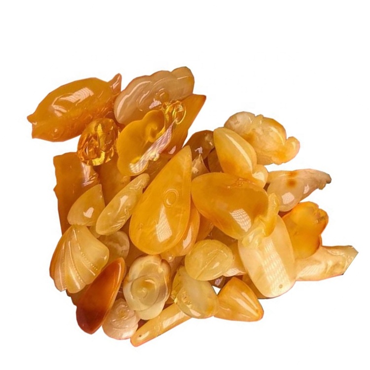 Tabiiy kemasi qo'lda yasalgan karochon / erkin shaklli yashil rang toshlari 45