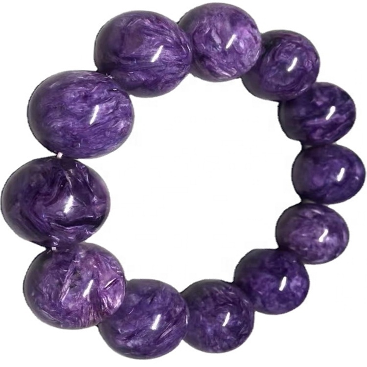 55-60mm Diámetro interior Diámetro Charoito Natural Gemstone Bangle 11