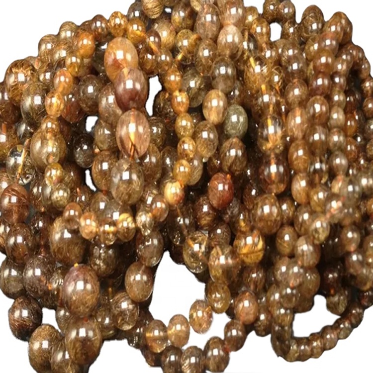 100% природен бакар rutilited Quartz круг монистра големопродажен круг на накит 32