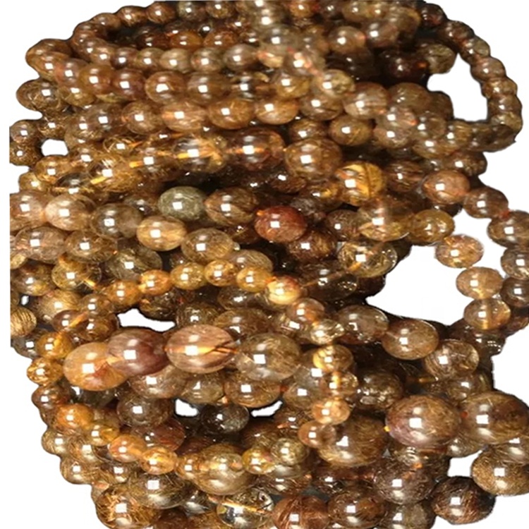 100% природен бакар rutilited Quartz круг монистра големопродажен круг на накит 38