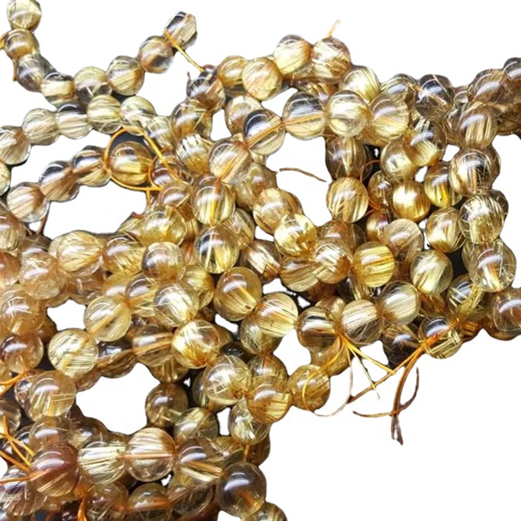 天然金色果实石英珠手链男女皆宜的珠宝可定制珠宝 32