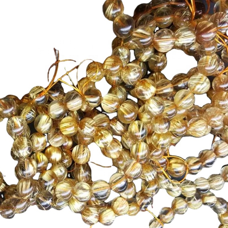 天然金色果实石英珠手链男女皆宜的珠宝可定制珠宝 34