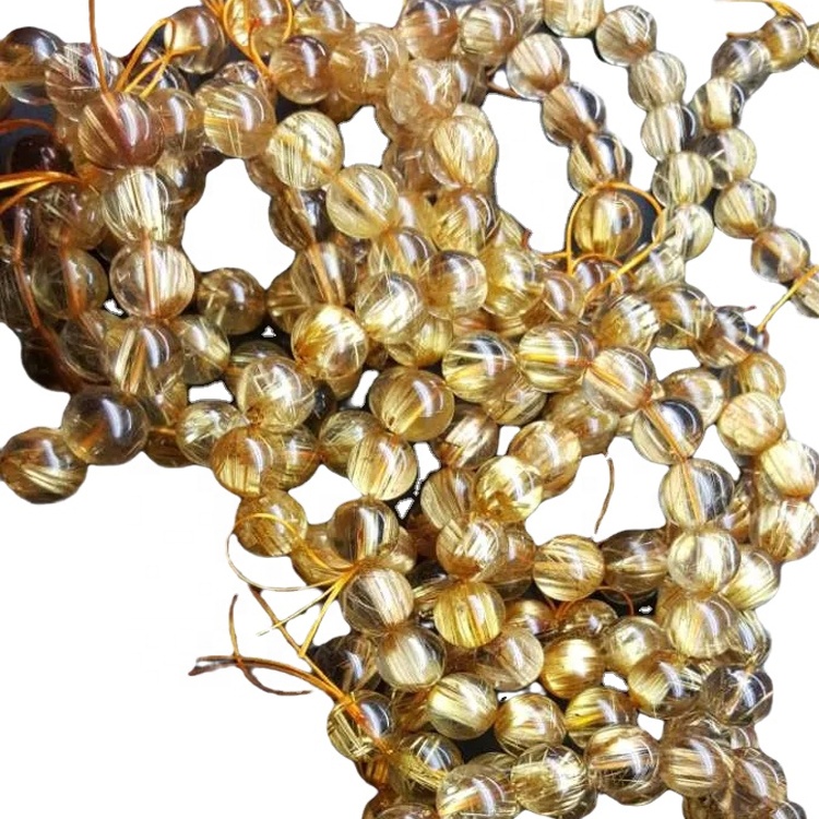 天然金色果实石英珠手链男女皆宜的珠宝可定制珠宝 36