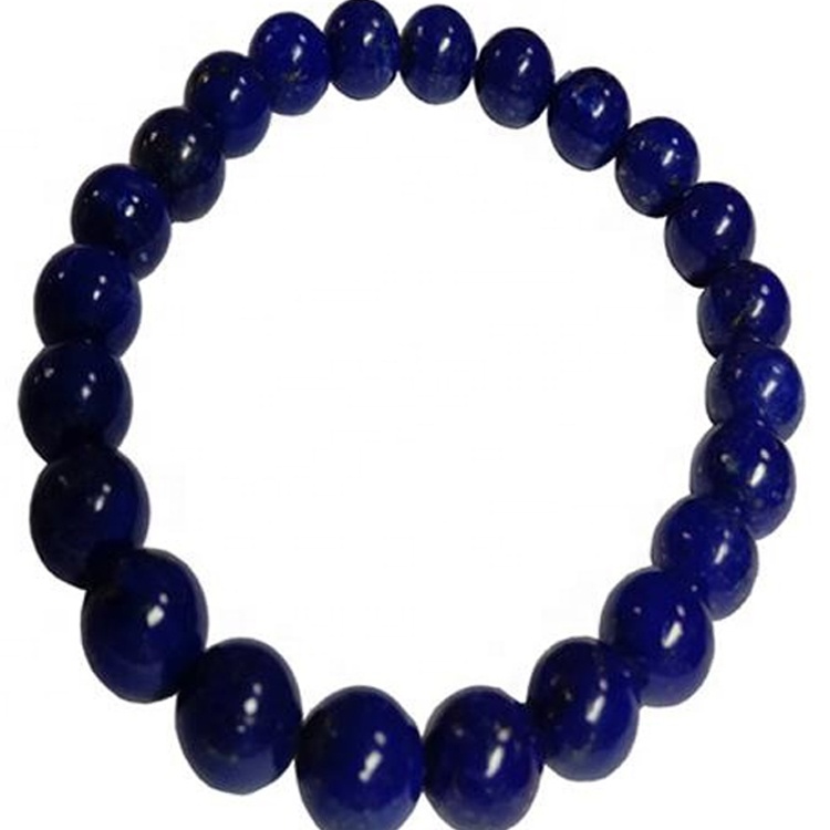 Genuino Bracciale in pietra preziosa Lapis Lapis Lazuli Gemstone Stretch Torro Braccialetto di cristallo Bracciale gioielli 25