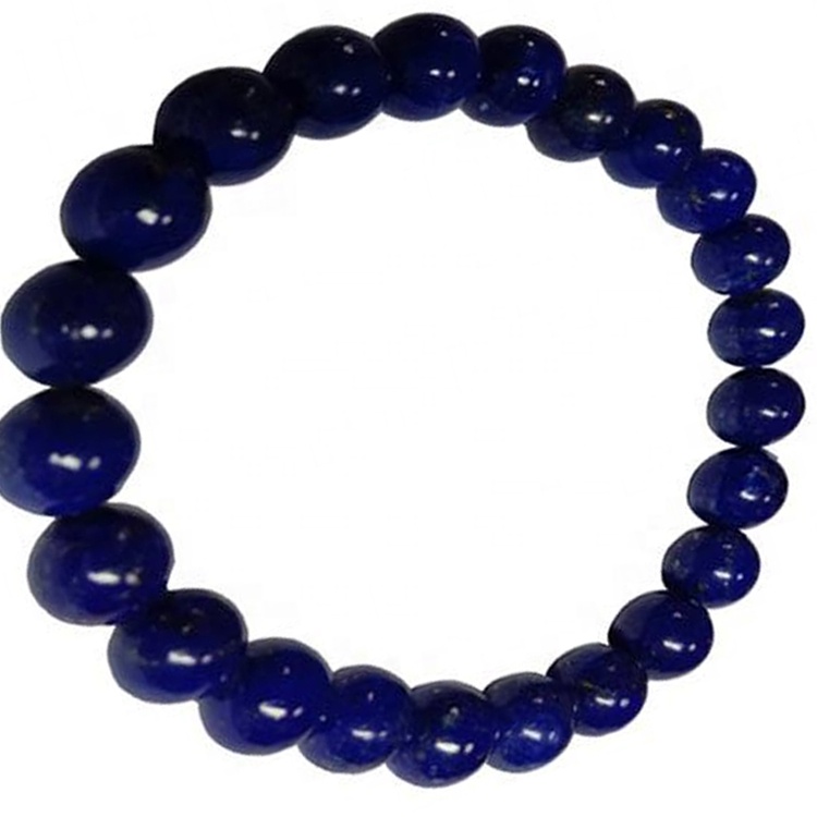Genuino Bracciale in pietra preziosa Lapis Lapis Lazuli Gemstone Stretch Torro Braccialetto di cristallo Bracciale gioielli 27