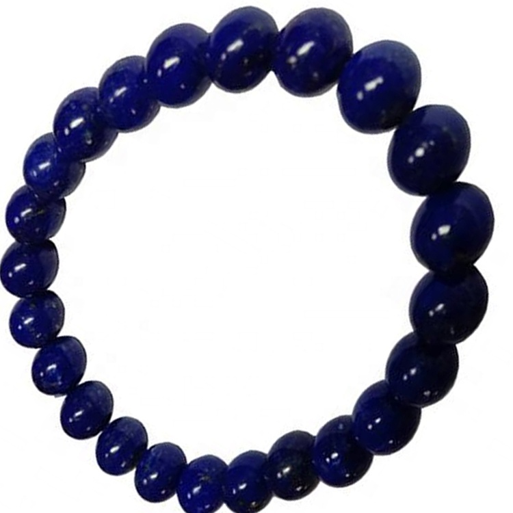Genuino Bracciale in pietra preziosa Lapis Lapis Lazuli Gemstone Stretch Torro Braccialetto di cristallo Bracciale gioielli 31
