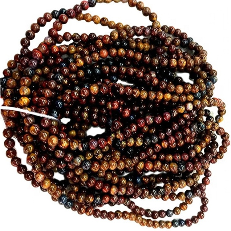 Labing Maayo nga Presyo Natural Gemstone Breseret nga Hingpit nga Ball Pieter Piertersite Strand Prendlet 9