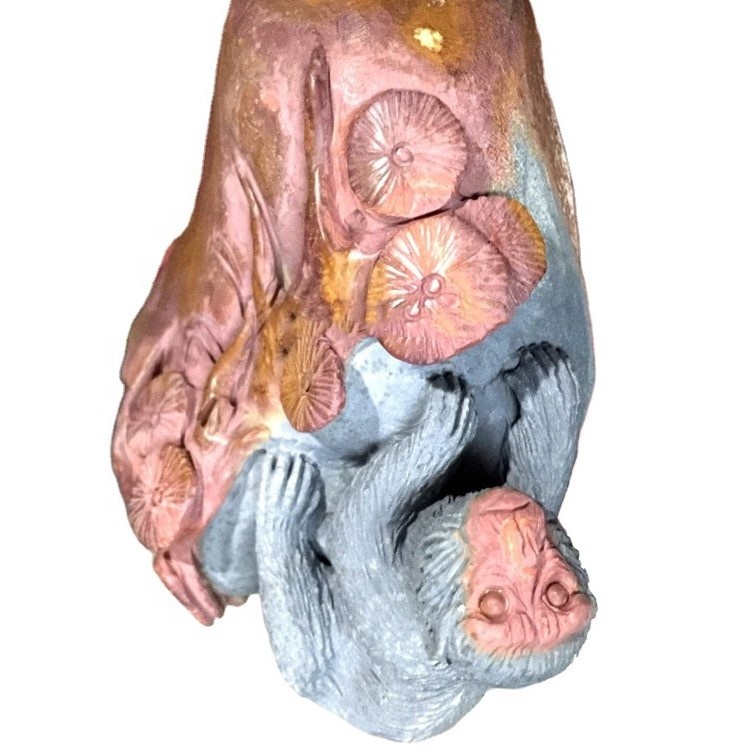 Tangan gawenan tangan ngukir patung gaya monyet / patung agate 38