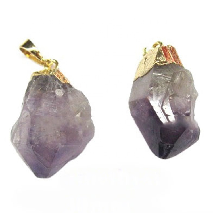 Hot Sale 20mm oant 40mm Cush-foarm Crystal Druzy Electropate Gemstone Pendant 9