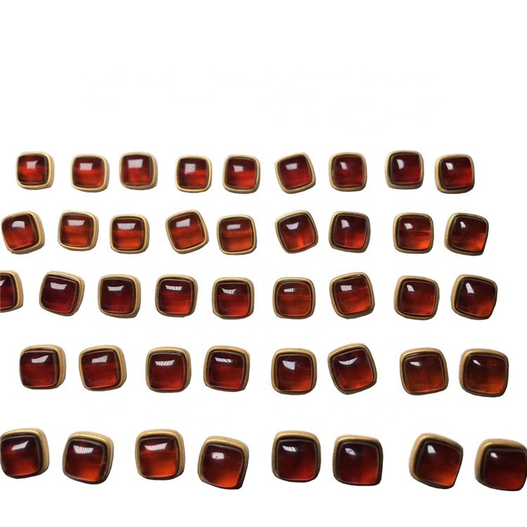 Natural garnet fashoni mhete dzinoyera quadrilateral garnet mhete dzemukadzi 13