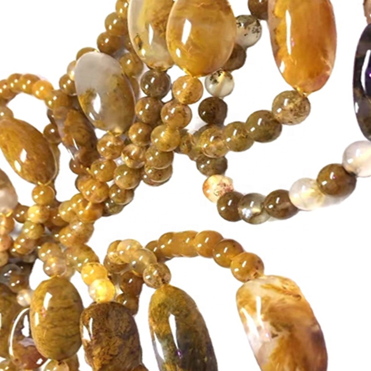 gioielli con bracciale con perline di fiori ed erba di qualità unica 36