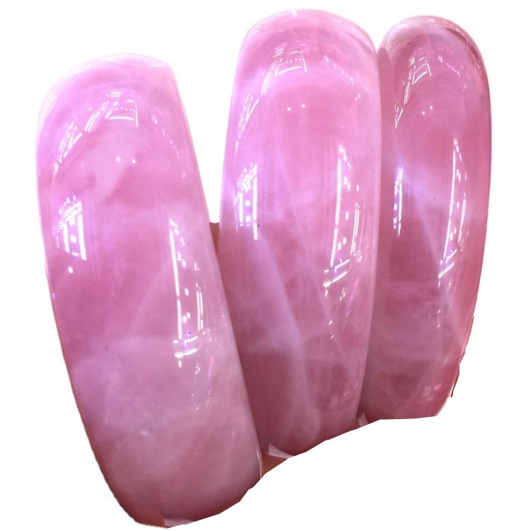 Gemstone զարդեր Crystal Madagasda Rose Quartz Chunky Bangle / Transparent Hot Sale Բնական ձեռնաշղթա 02 Bangles Normal Ala CMA 30