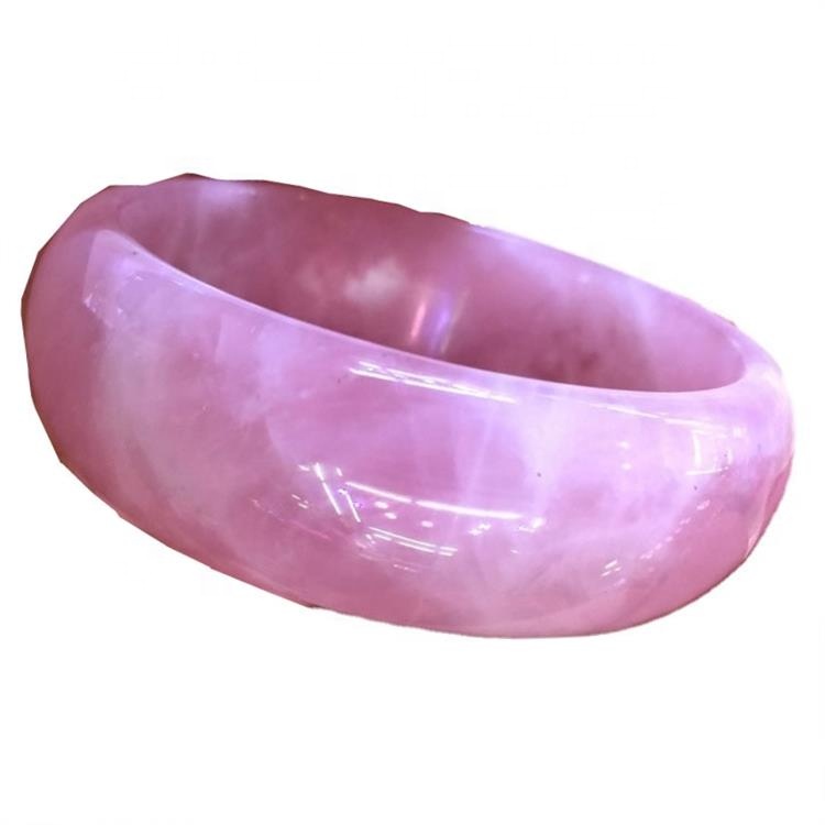 Gemstone զարդեր Crystal Madagasda Rose Quartz Chunky Bangle / Transparent Hot Sale Բնական ձեռնաշղթա 02 Bangles Normal Ala CMA 36