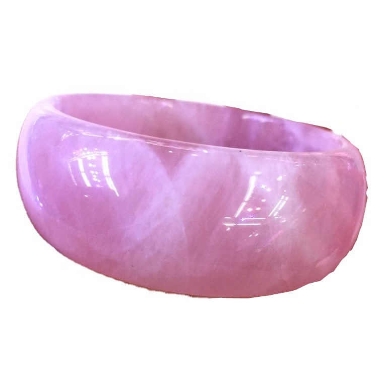 Gemstone զարդեր Crystal Madagasda Rose Quartz Chunky Bangle / Transparent Hot Sale Բնական ձեռնաշղթա 02 Bangles Normal Ala CMA 38