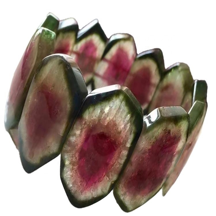 Hạt Nugget Chất lượng cao cao hơn Tourmaline Rubellite Trang sức bangle 35