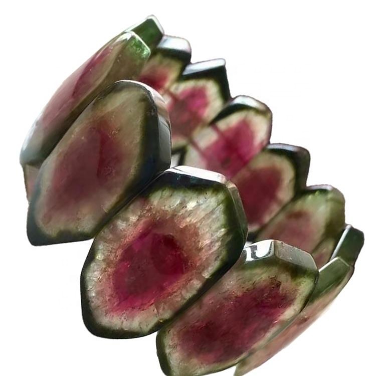 Hạt Nugget Chất lượng cao cao hơn Tourmaline Rubellite Trang sức bangle 37