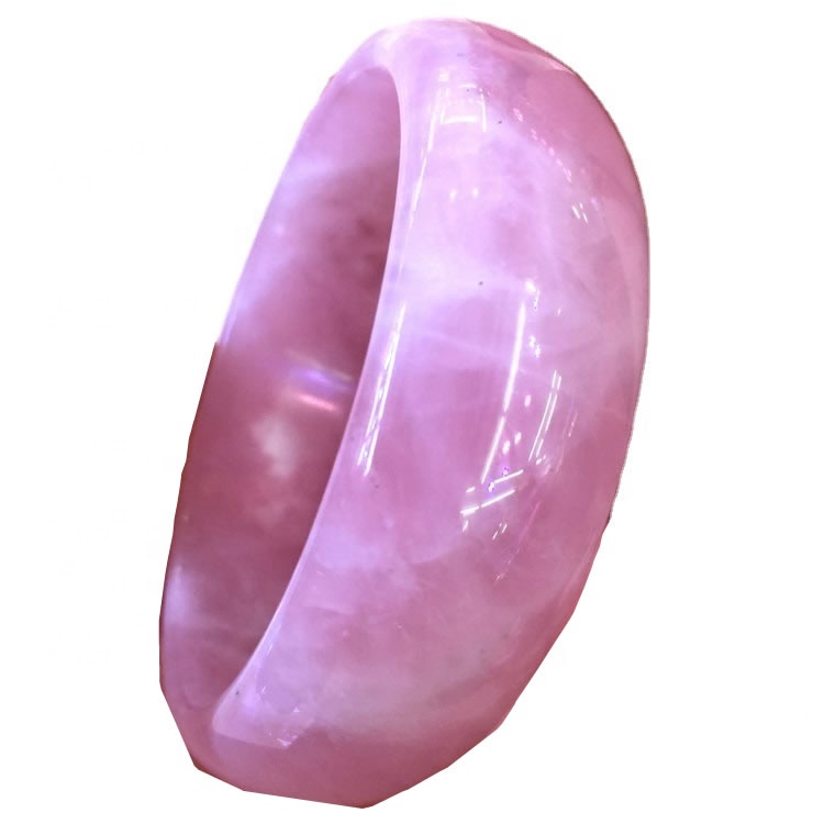 Madagascar Rose Cuarzo Brazalete Joyería Sólido Rosa Brazalete Brazalete de piedras preciosas 28