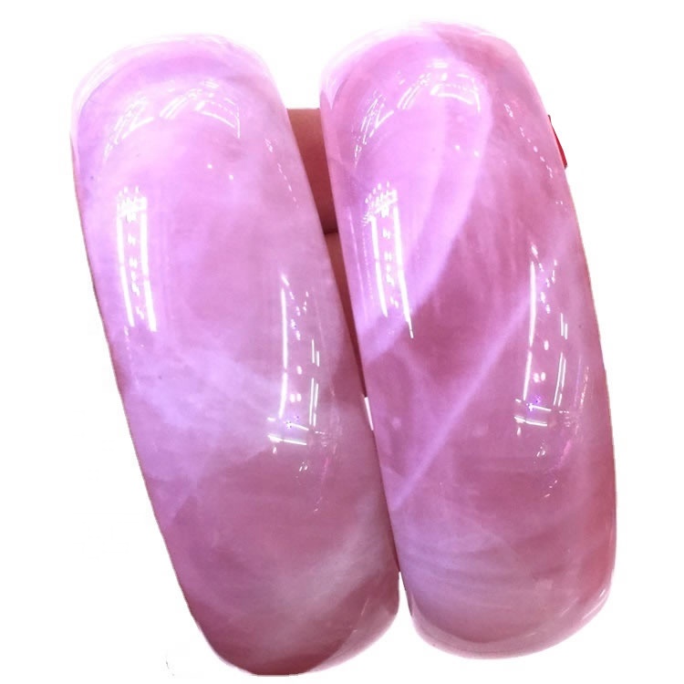 Madagascar Rose Cuarzo Brazalete Joyería Sólido Rosa Brazalete Brazalete de piedras preciosas 30