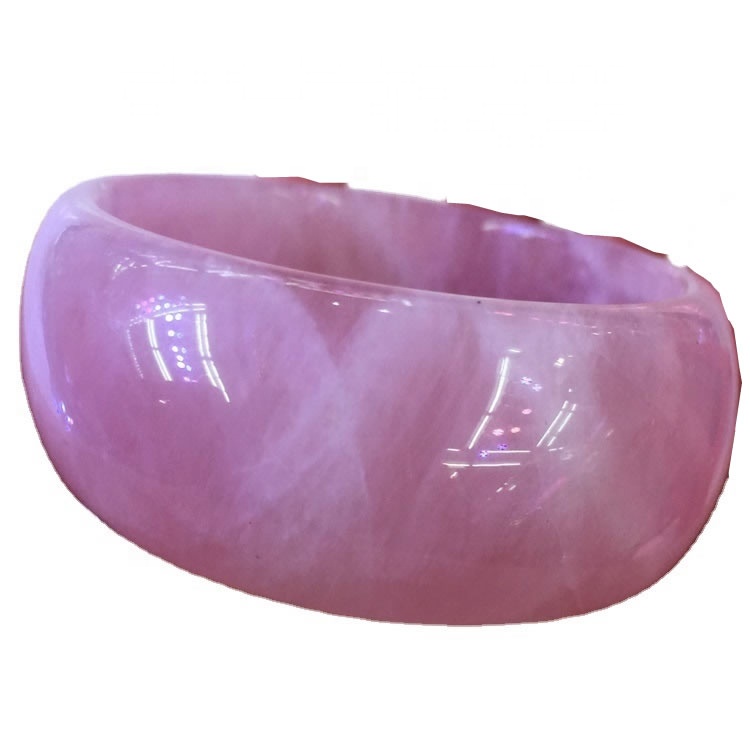 Madagascar Rose Cuarzo Brazalete Joyería Sólido Rosa Brazalete Brazalete de piedras preciosas 32