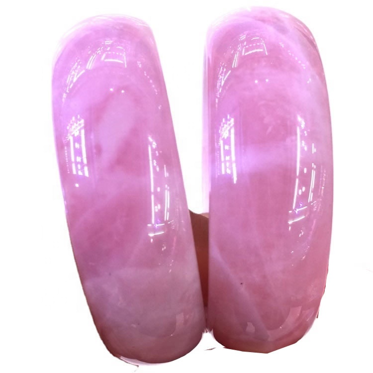 Madagascar Rose Cuarzo Brazalete Joyería Sólido Rosa Brazalete Brazalete de piedras preciosas 34