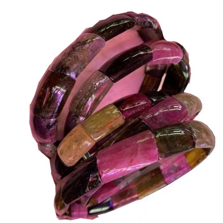 Hot-Sale Natural Colorful Tourmaline Bangle Gemstone Buat Gaya kegemaran anda untuk anda 34