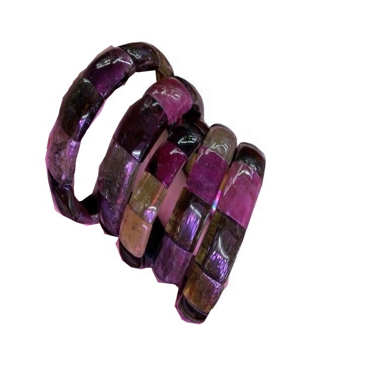 Hot-Sale Natural Colorful Tourmaline Bangle Gemstone Buat Gaya kegemaran anda untuk anda 38