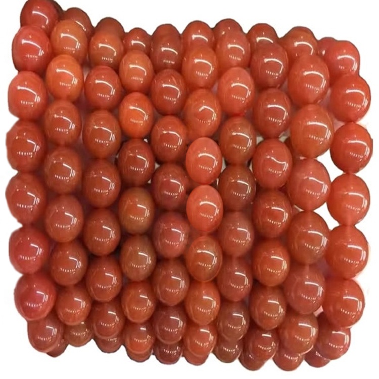 I braccialetti di agata fanno le perle di carnelia rotonda all'ingrosso 31