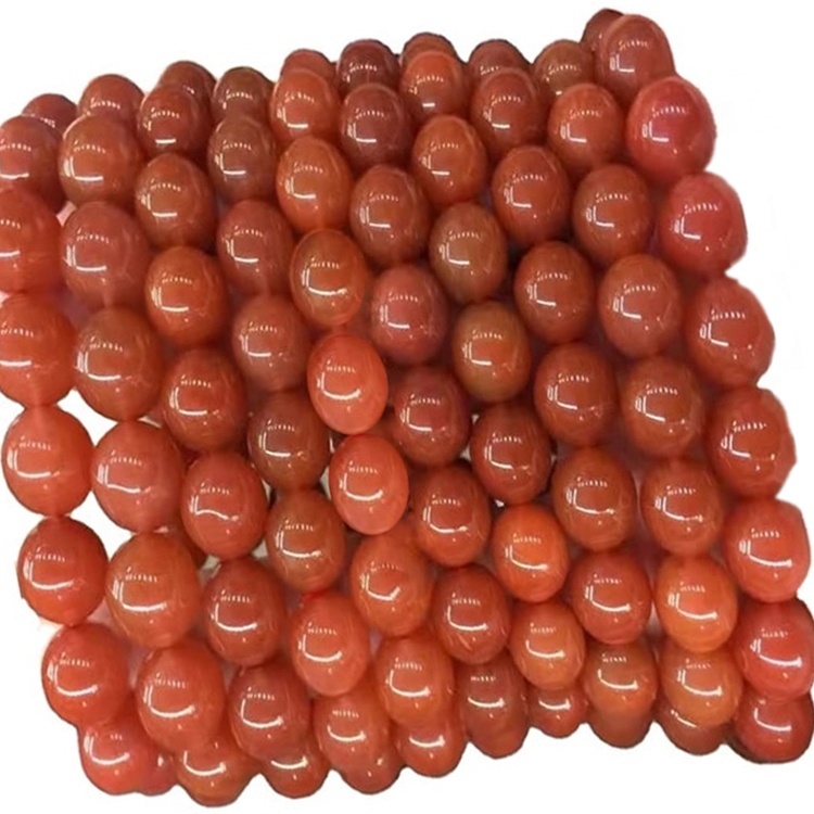 I braccialetti di agata fanno le perle di carnelia rotonda all'ingrosso 35