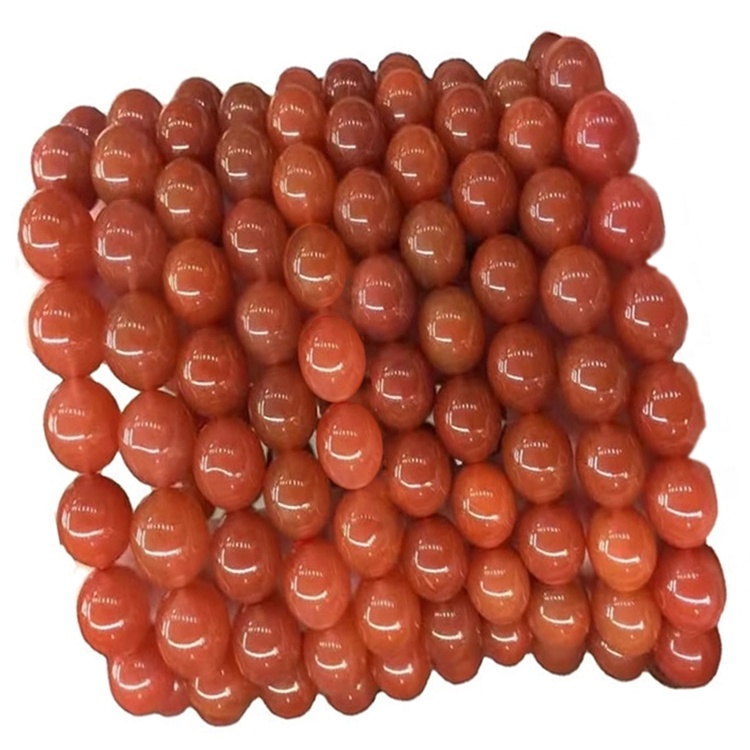 I braccialetti di agata fanno le perle di carnelia rotonda all'ingrosso 39