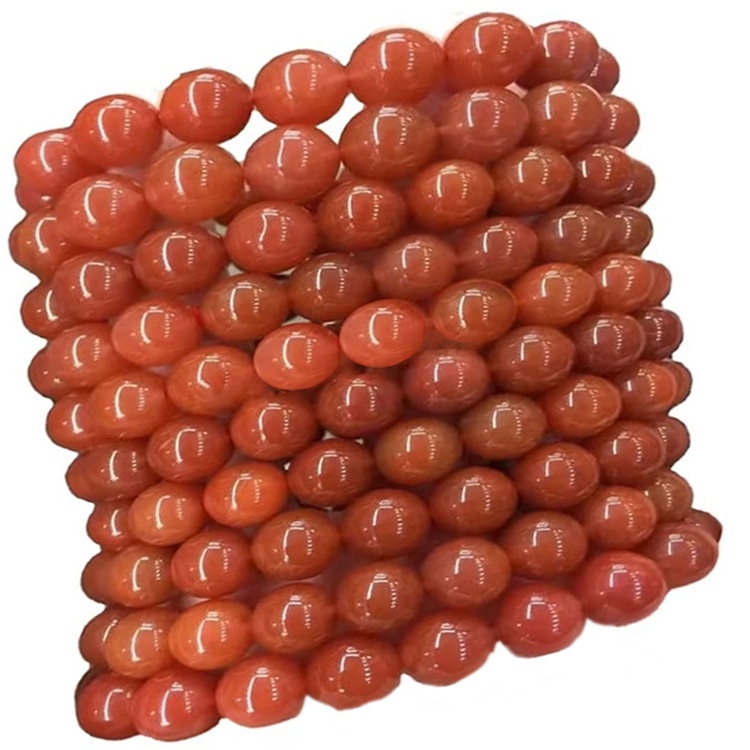 I braccialetti di agata fanno le perle di carnelia rotonda all'ingrosso 37