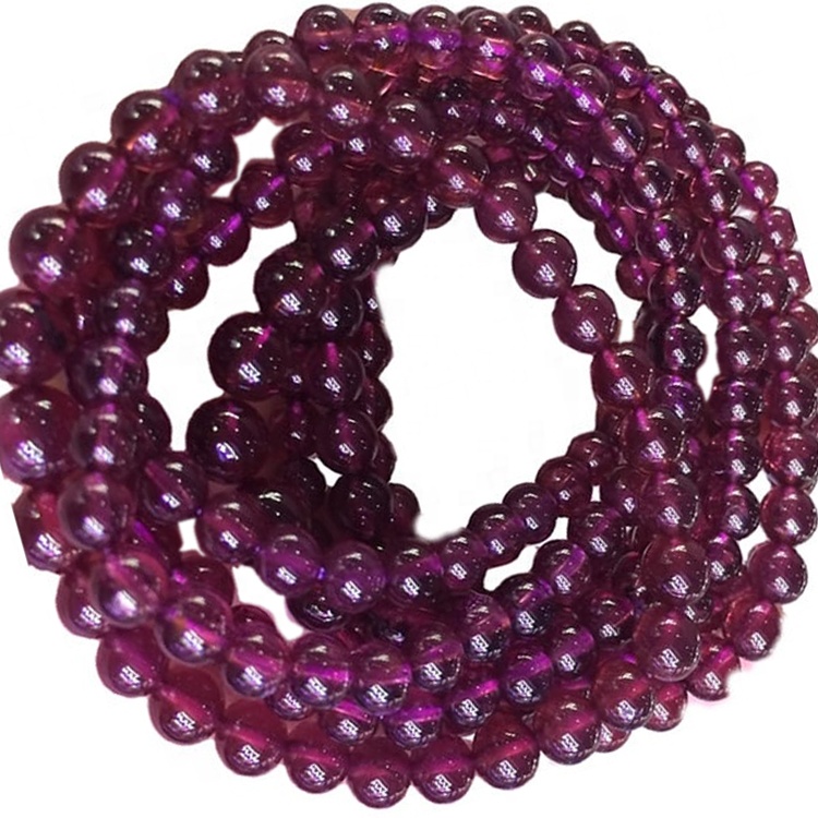 Bracciali granati granati di colore viola naturale graziosi fatti a mano 32