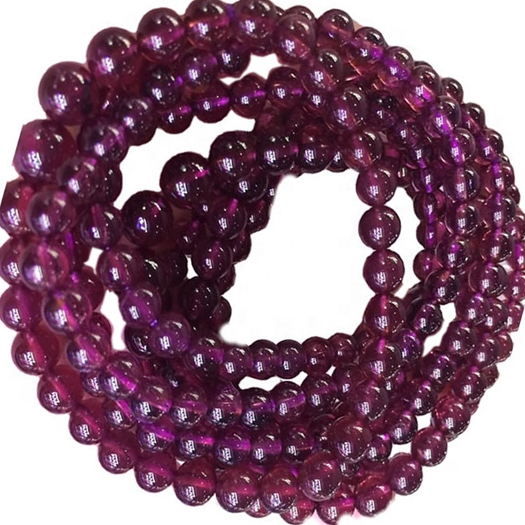Bracciali granati granati di colore viola naturale graziosi fatti a mano 34