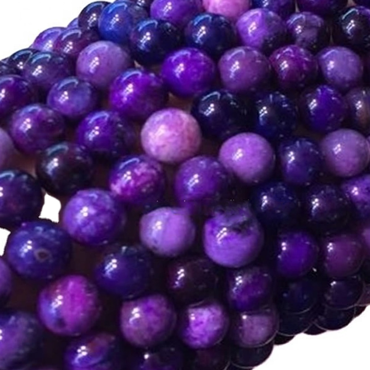 Hágæða Sugilite Round Perlur Bangle / Armband Gerðu heildsölu 32