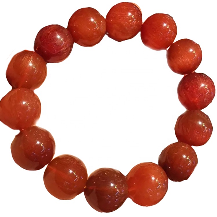 Red Rutilated Quartz Lớp Đá quý Đá quý Vòng đeo tay cho phụ nữ Vòng đeo tay có thể tùy chỉnh 32