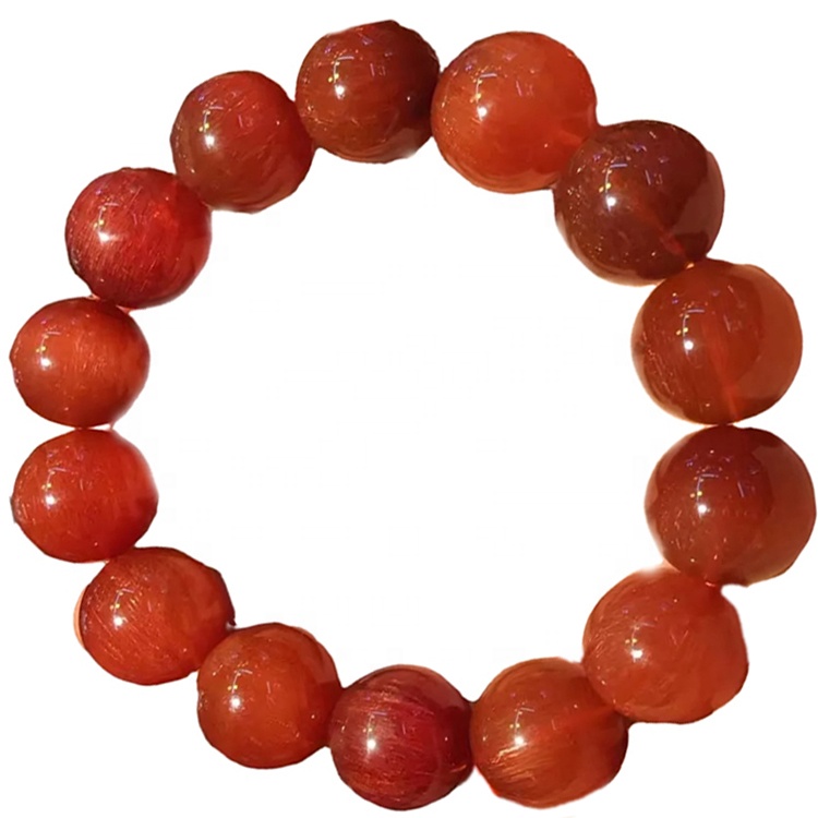 Red Rutilated Quartz Lớp Đá quý Đá quý Vòng đeo tay cho phụ nữ Vòng đeo tay có thể tùy chỉnh 38